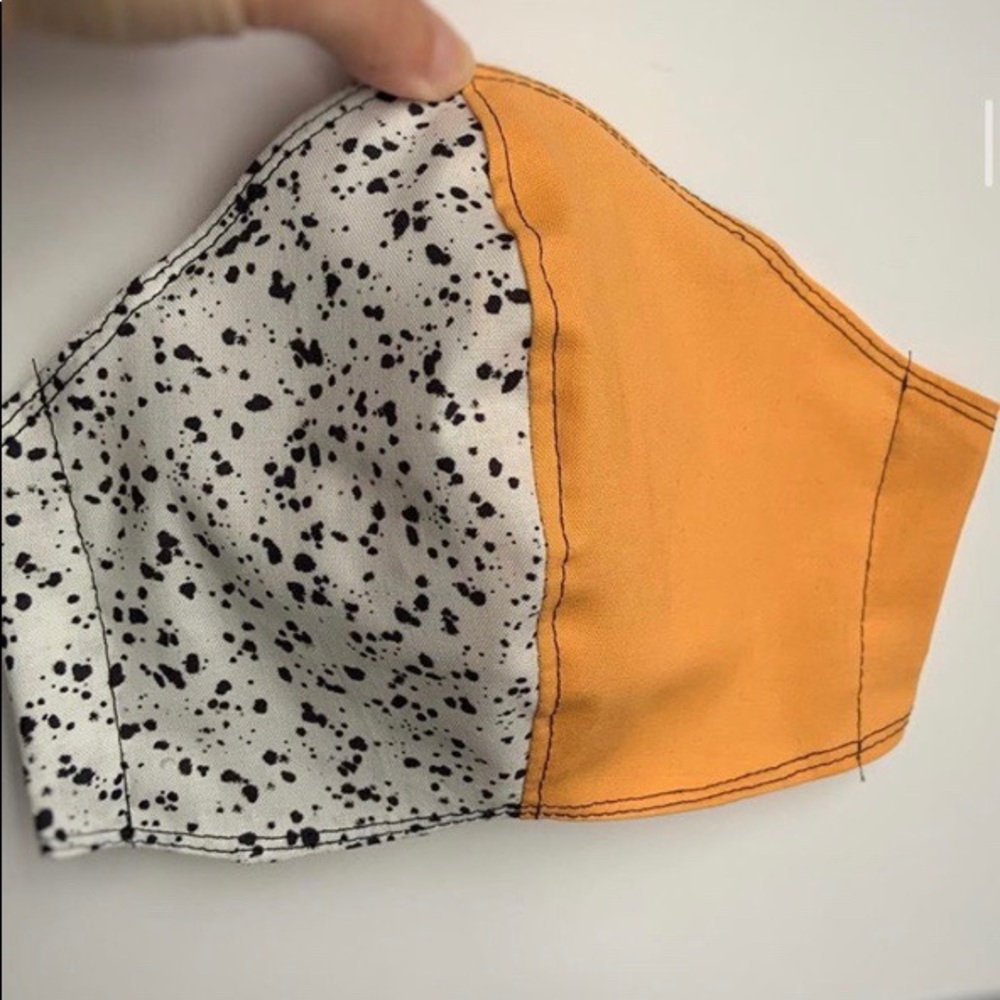 Orange & Pink speckled masks